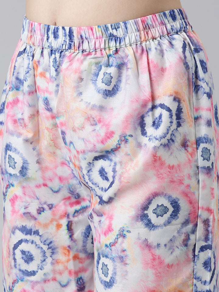 Neerus Multi color printed co-ord set - detail view 3