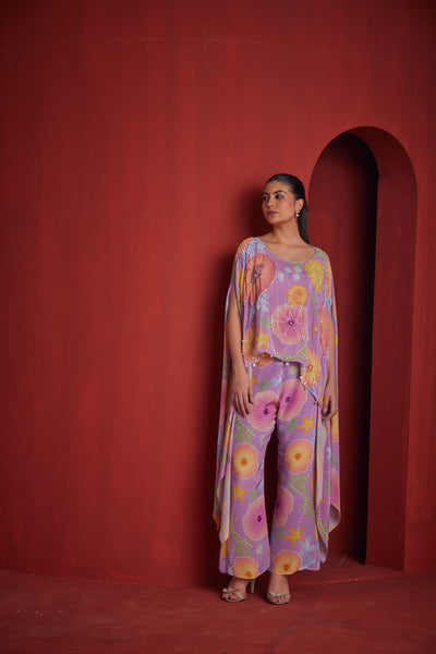 Neeru's Womens Pink Color Crepe Fabric Co-Ords Set