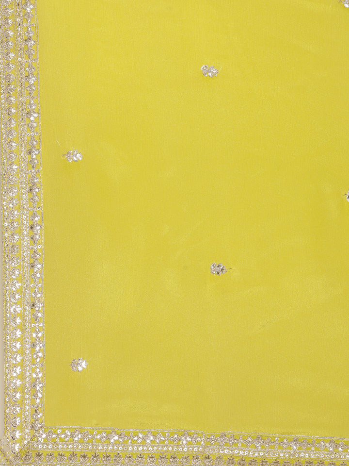 Variyali Green Crepe Printed Ghagra Set