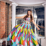 Neerus Multi Crepe Fabric Ghagra Set With Dupatta