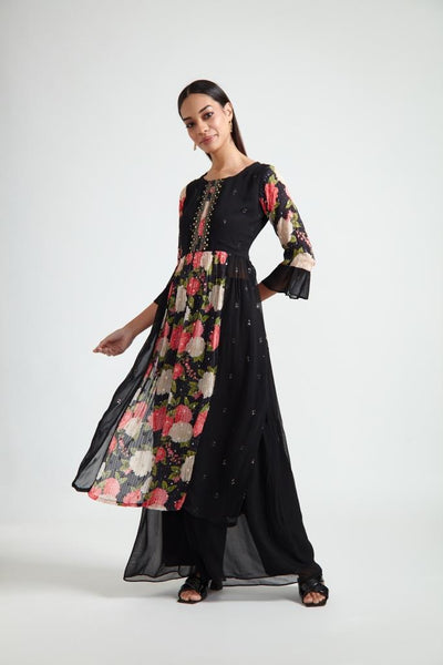 NEERU'S BLACK COLOR GEORGETTE FABRIC SUIT SET