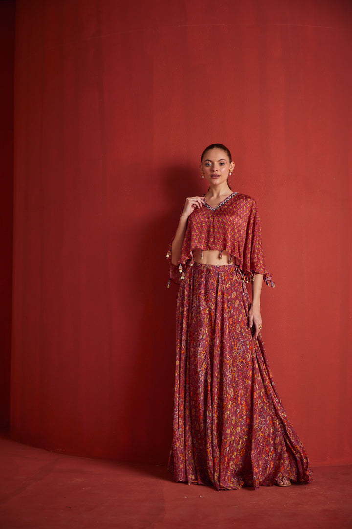 Neerus Pink fusion co-ord set - back view