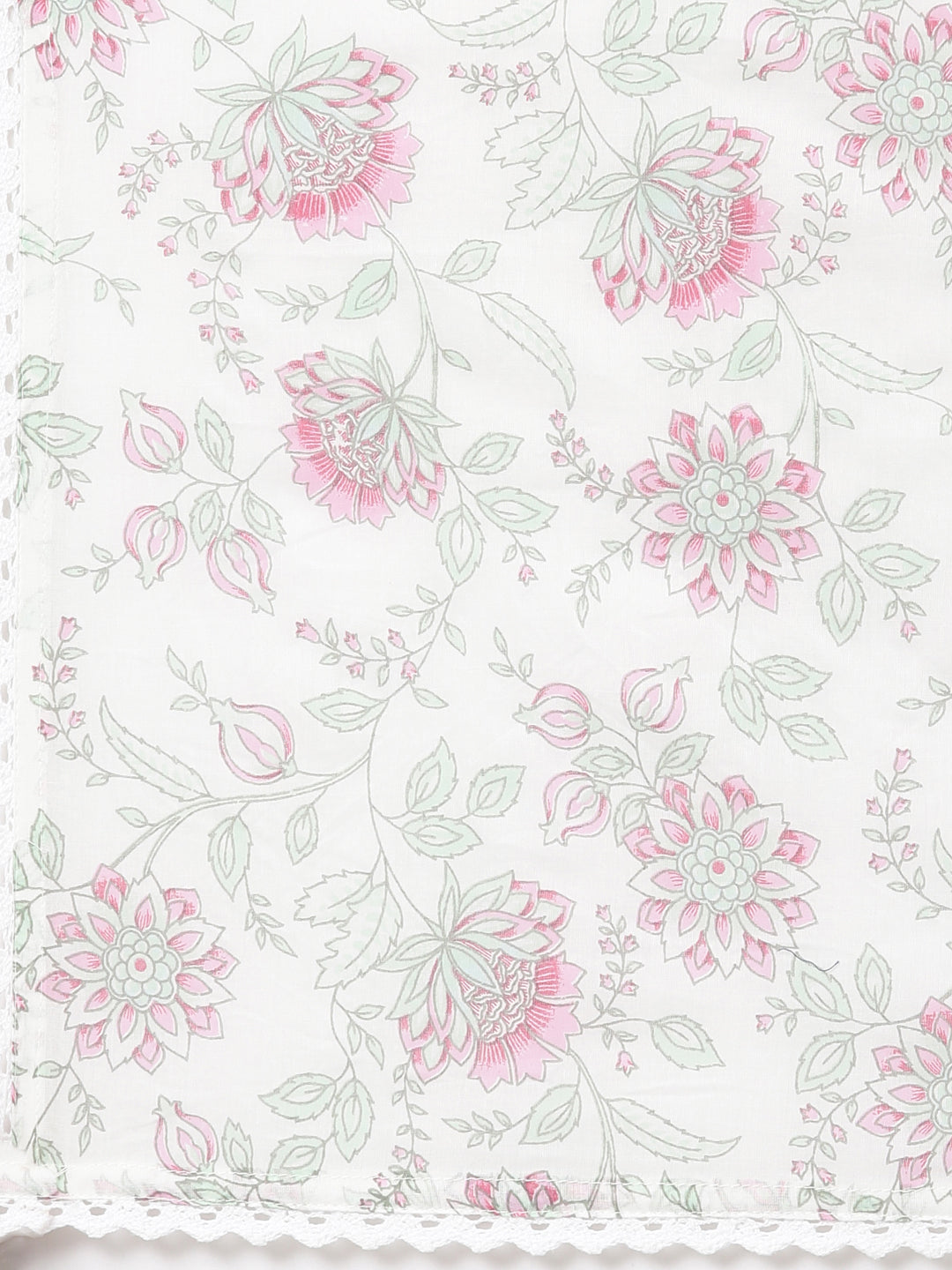 Neerus Pink cotton printed suit set - detail view 4