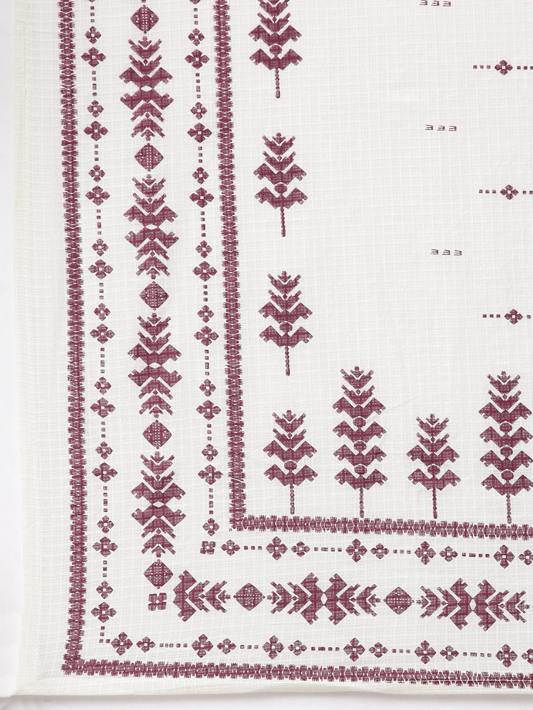 Neerus Purple printed floral straight suit set - detail view 4