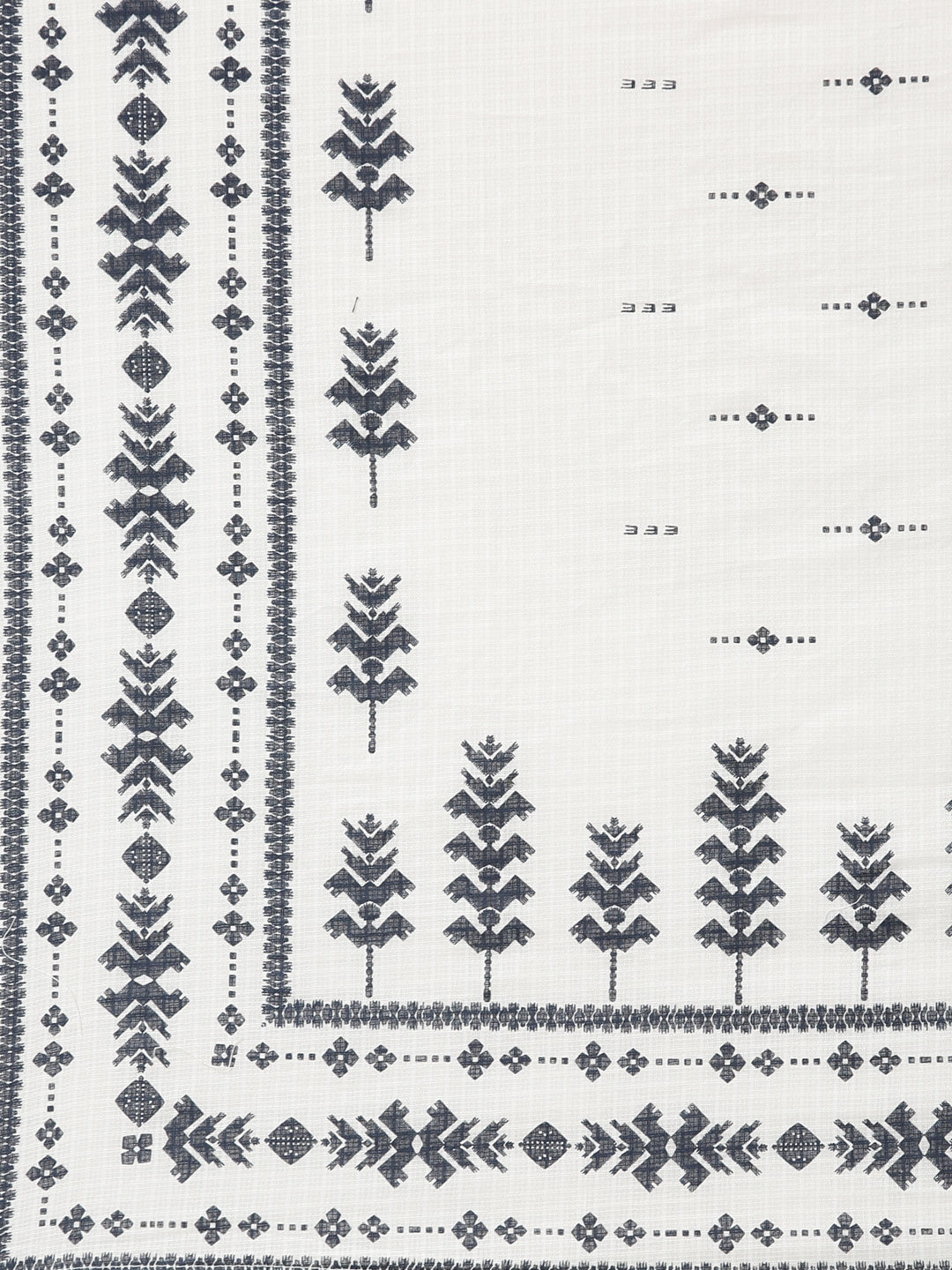 Neerus Blue floral printed straight suit set - detail view 4