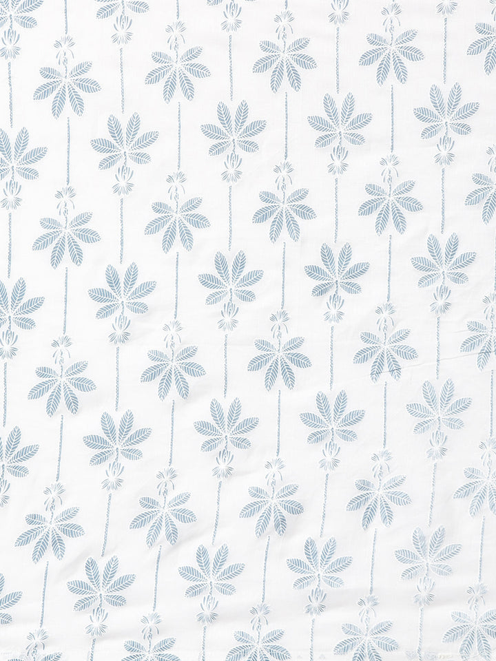 Neerus Blue printed straight suit set - detail view 5