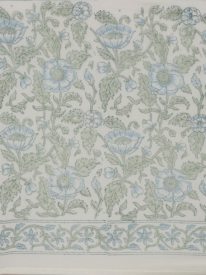 Neerus Green Pleated Flared Printed Readymade suits