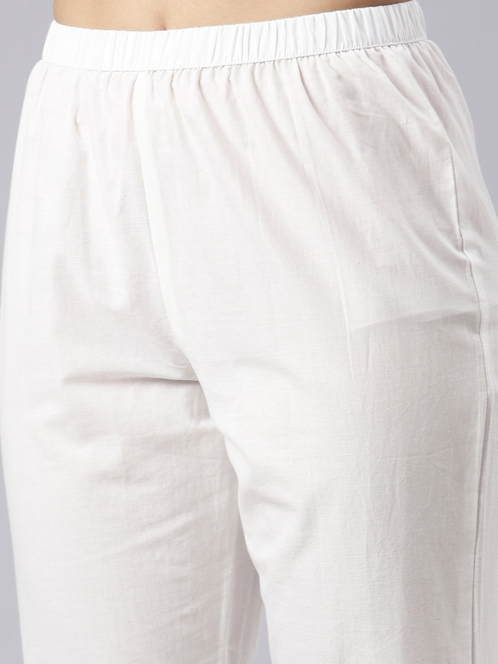 Neerus Pink Pleated Curved Printed Kurta and Trousers With Dupatta