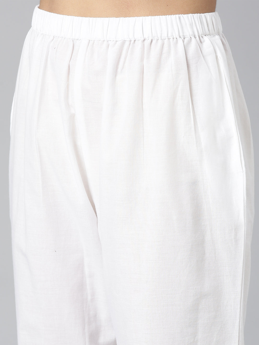 Neerus White Chikankari Suit Set - detail view 3