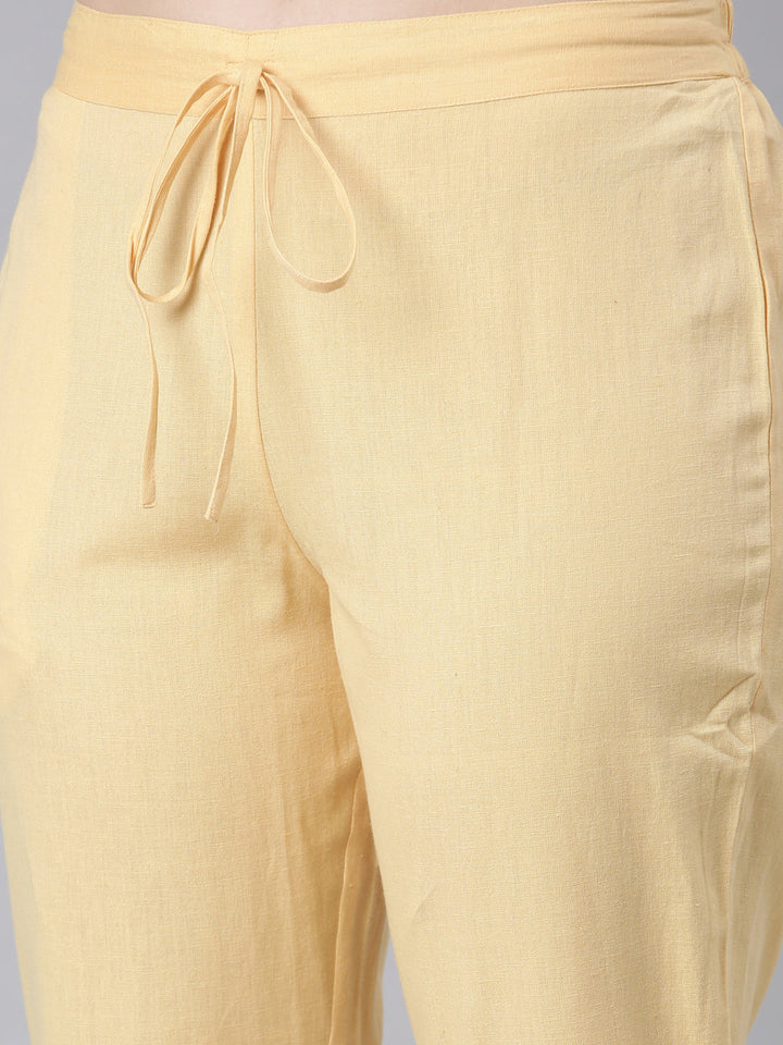 Neerus Multi Panelled Straight Floral Kurta And Trousers