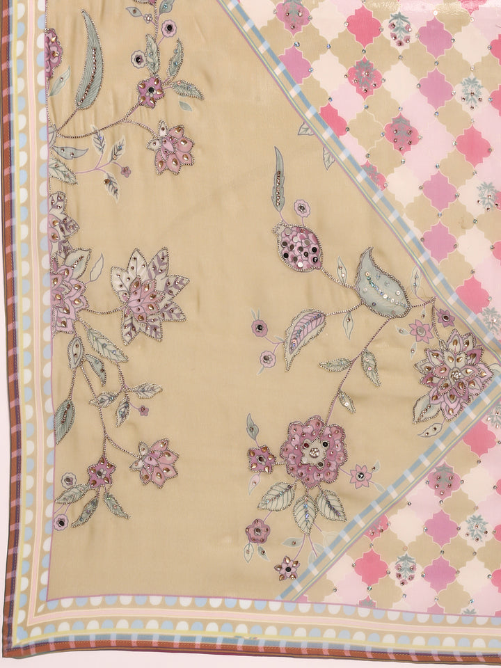 Variyali Green Organza Beads And Sequins Ghagra Set