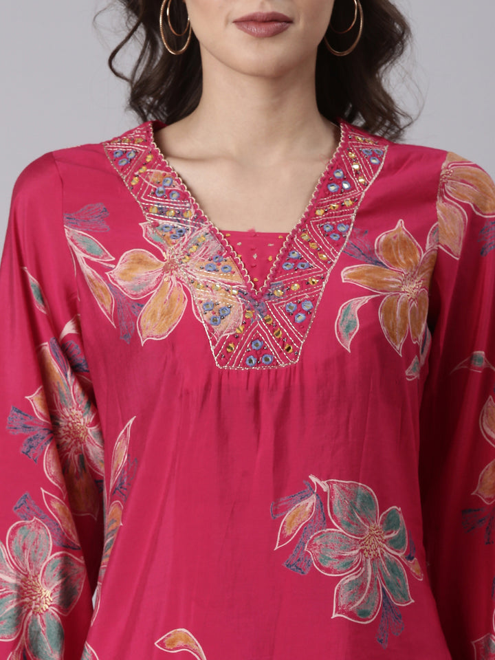 Dola Silk Rani Printed Three Piece Set