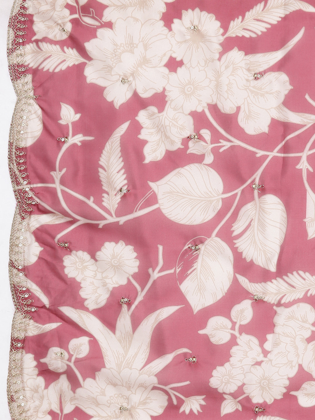Neerus Maroon printed ethnic suit set - detail view 4