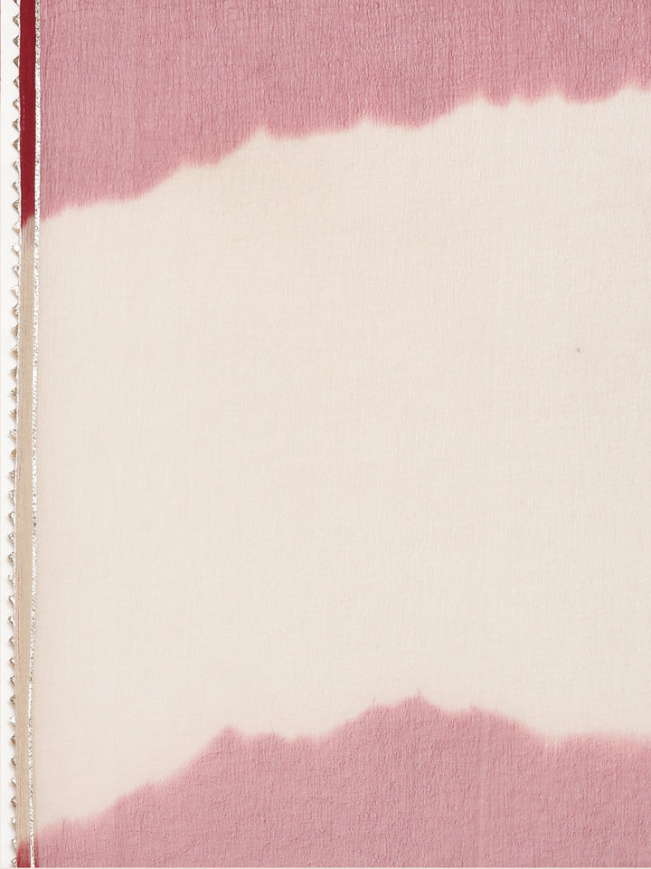 Neerus Maroon printed straight kurta set - detail view 4
