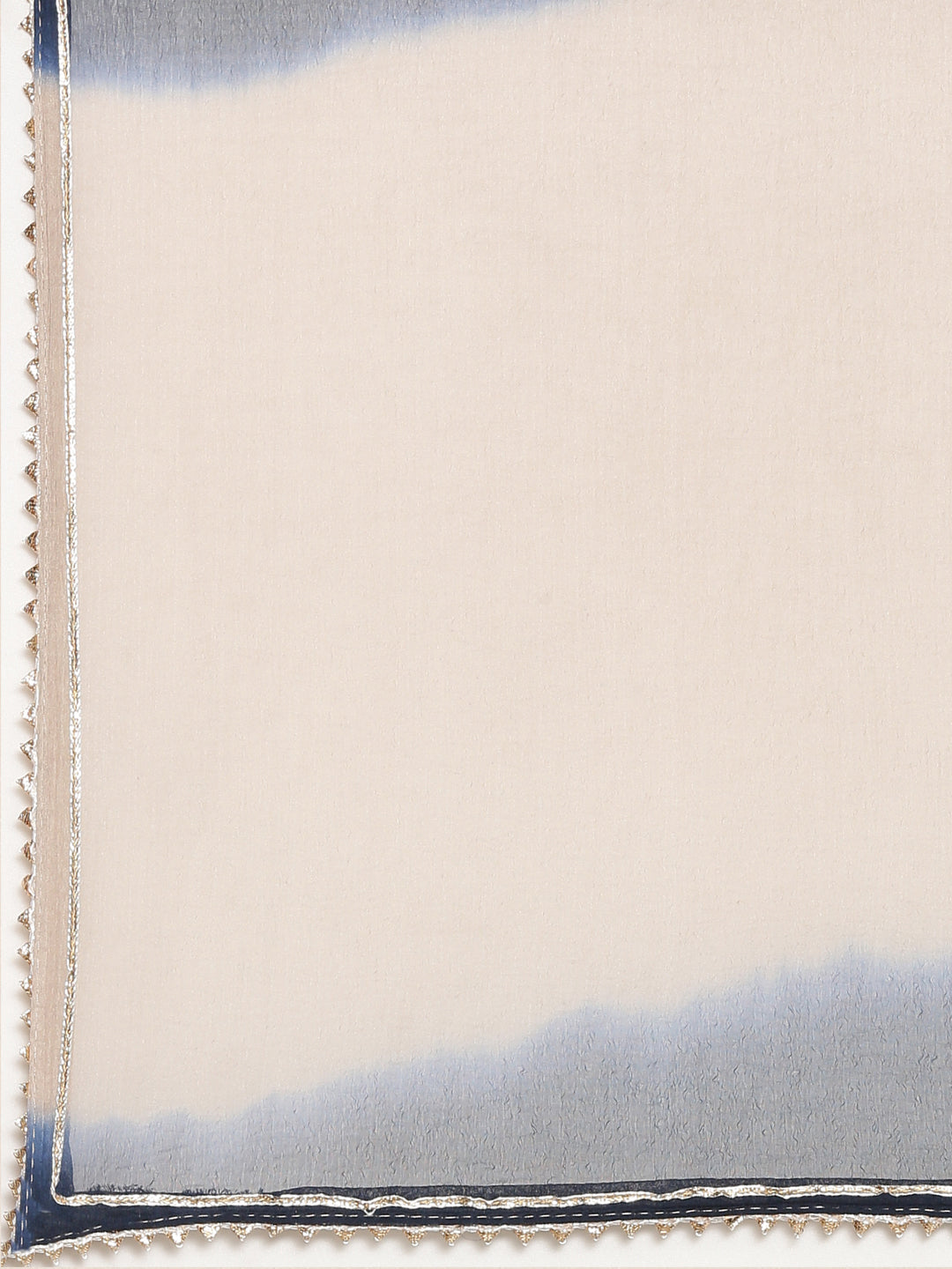 Neerus Blue printed straight kurta set with trouser and dupatta - detail view 4