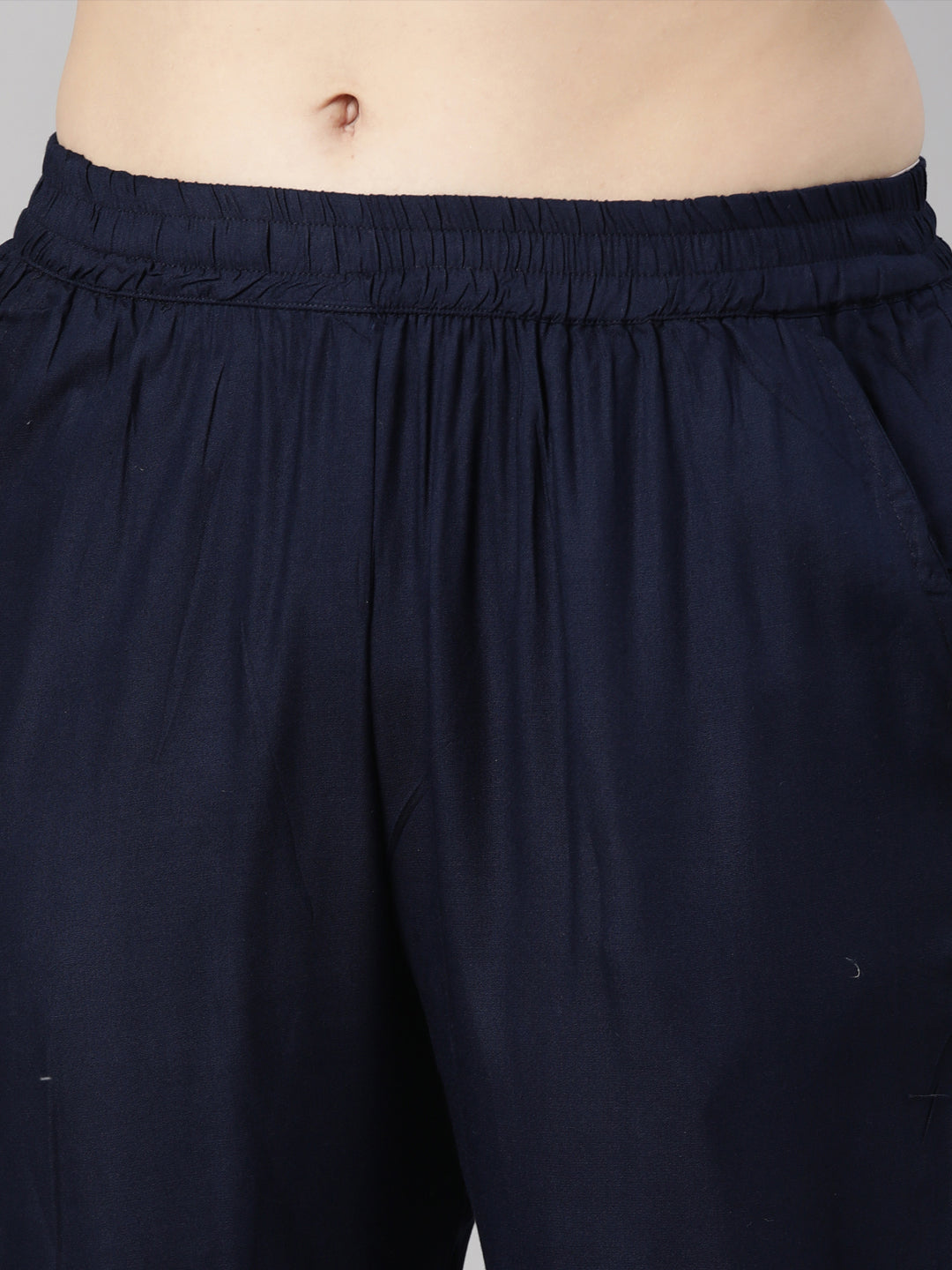 Neerus Blue Bandhani printed straight suit set - detail view 3