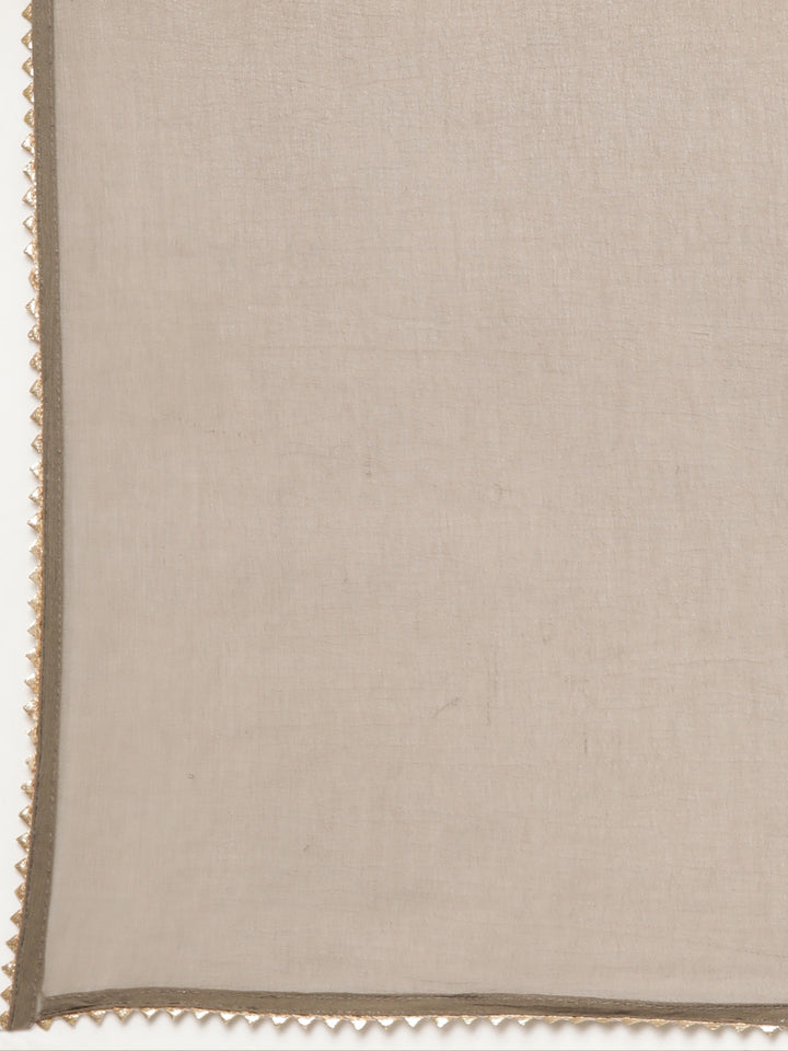 Neerus Brown printed floral suit set - detail view 4