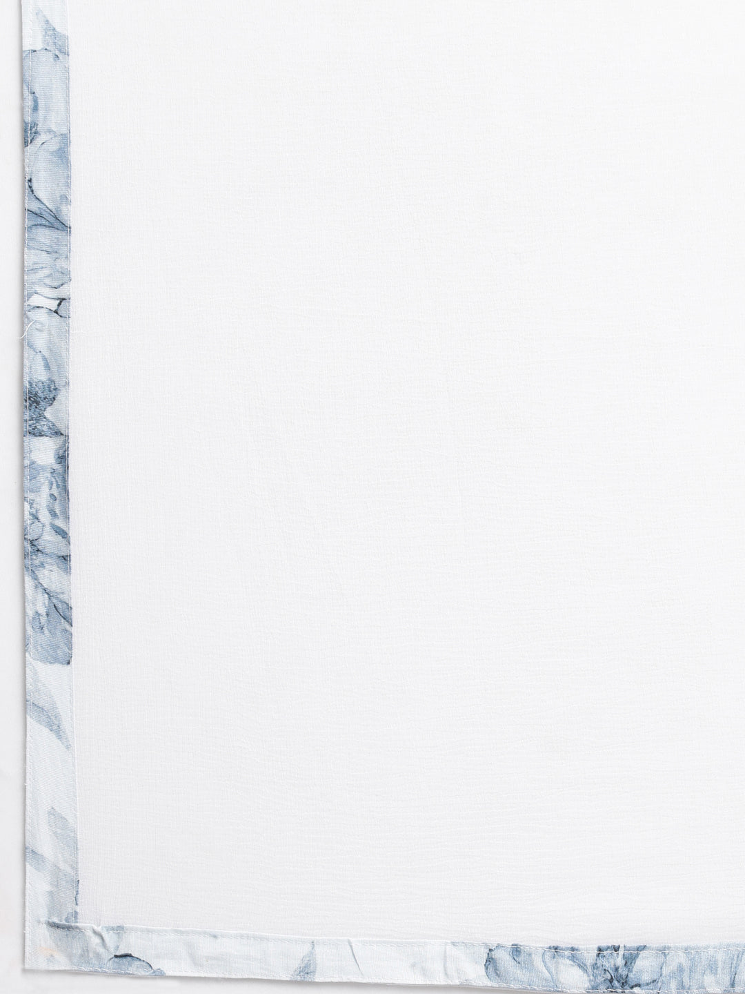 Neerus Blue Panelled Straight Printed Kurta And Trousers With Dupatta