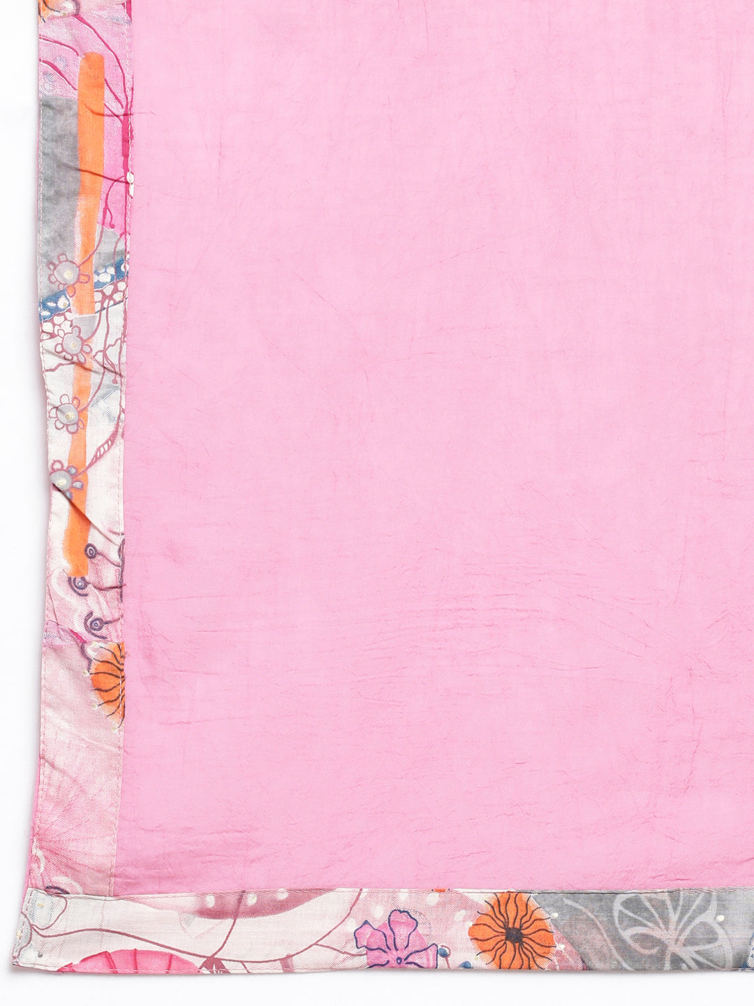 Neerus Pink cotton printed panelled suit set - detail view 5
