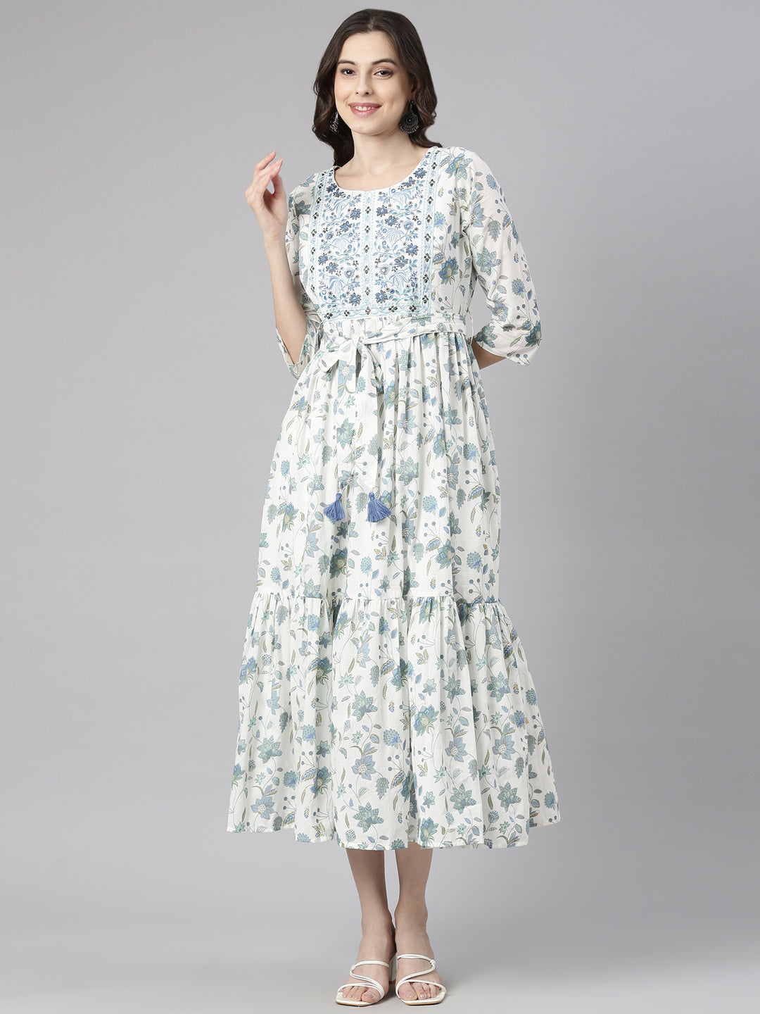 sachin and babi light blue dress Tall Casual White Dresses main image 1