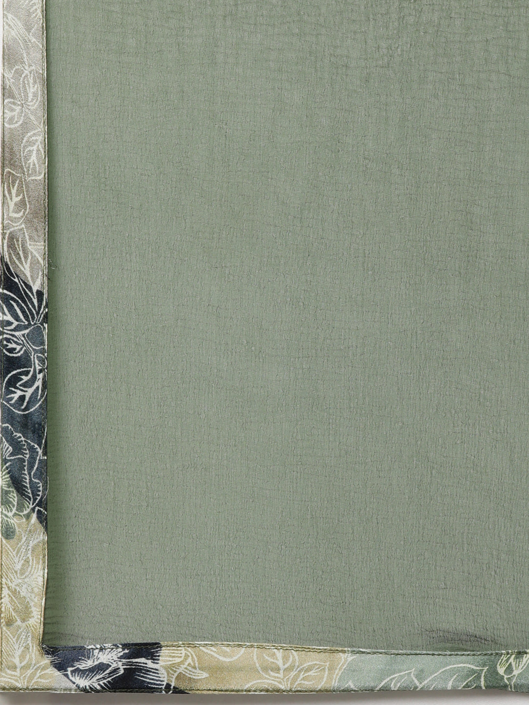 Neerus Green printed floral straight suit set - detail view 4