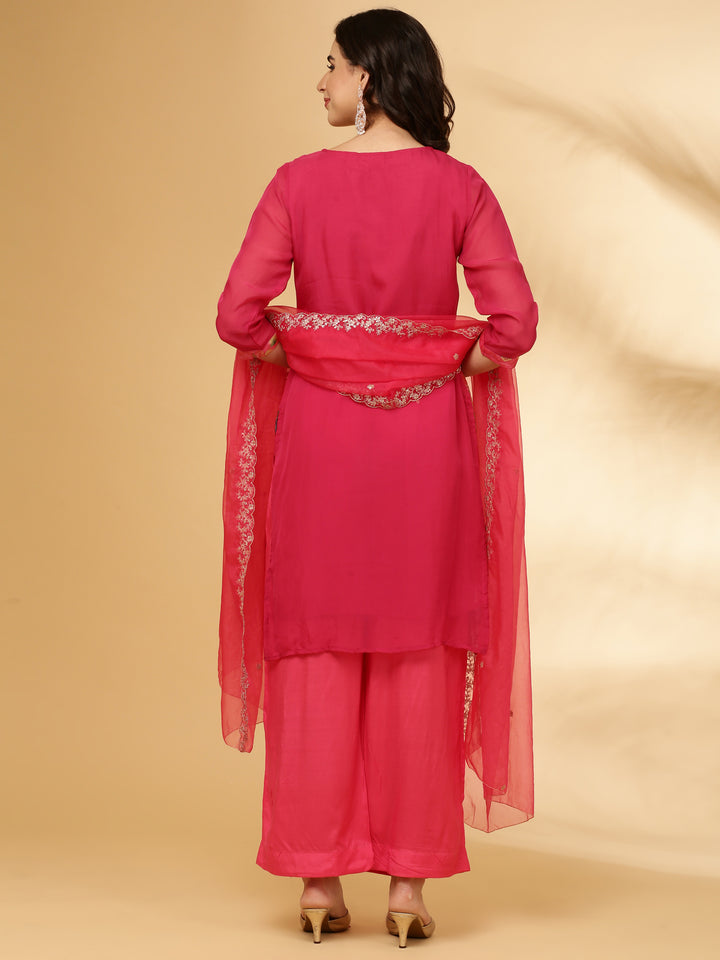 Rani Organza Floral Three Piece Set