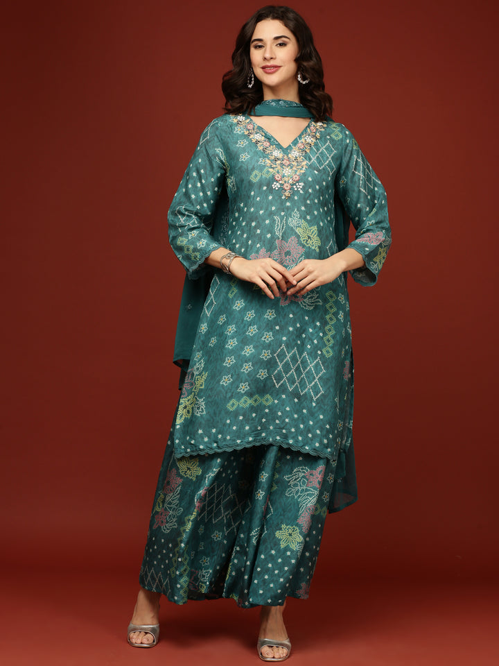 Rama Crepe Printed Three Piece Set