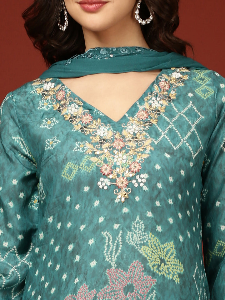 Rama Crepe Printed Three Piece Set