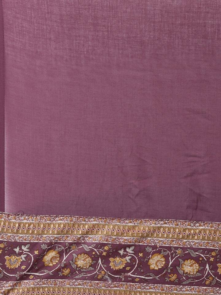 Printed Cotton Anarkali Three Piece Set