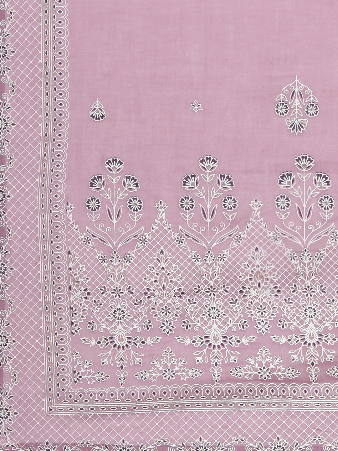 Neerus Purple cotton printed suit set - detail view 5
