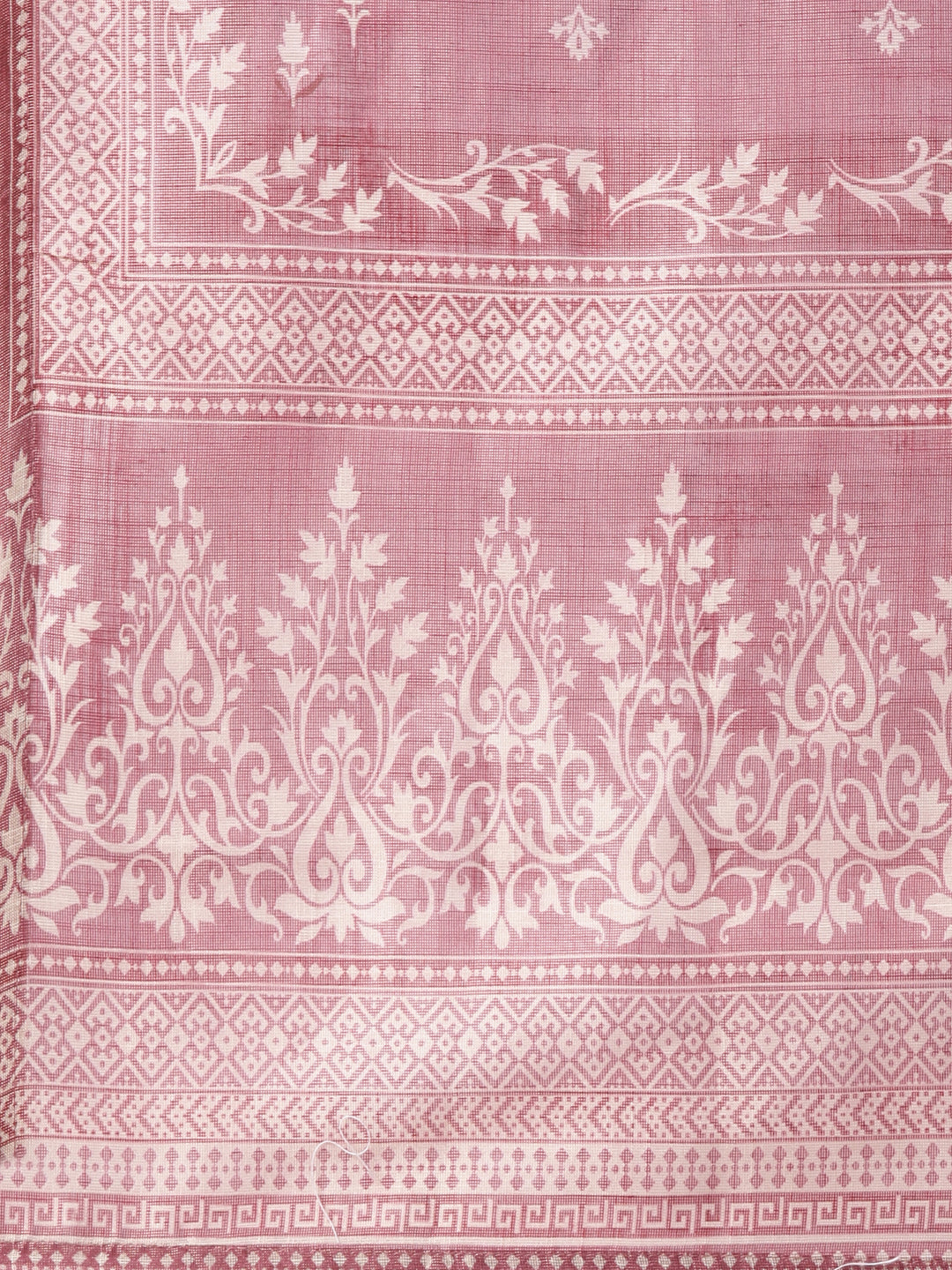 Neerus Pink Printed Straight Kurta and Trousers With Dupatta
