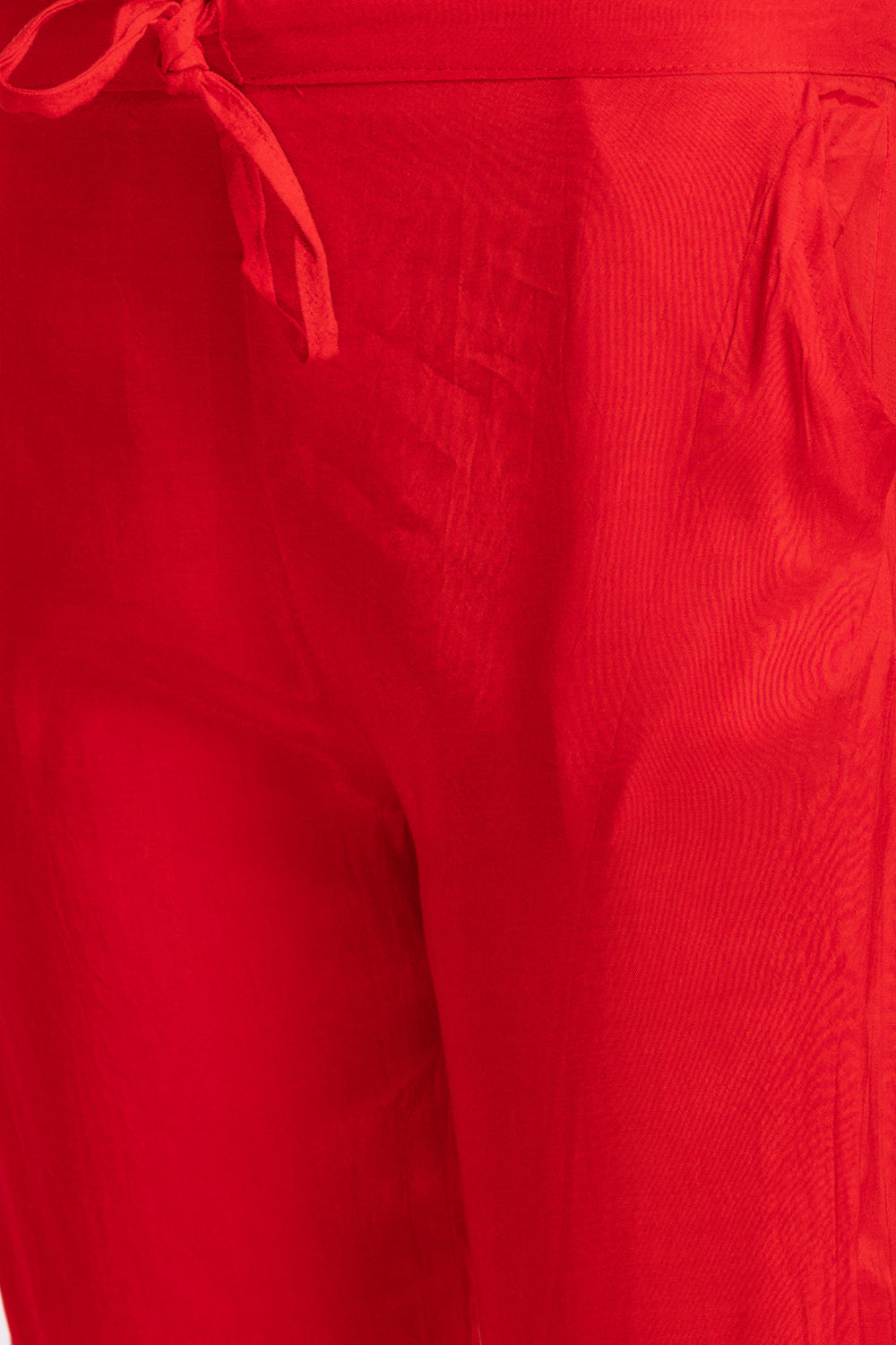 Neerus Red Banarasi woven suit set - detail view 3