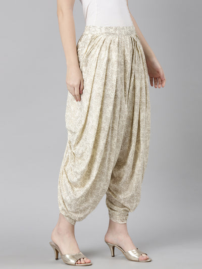 Neeru's Beige Color Dhoti Pant