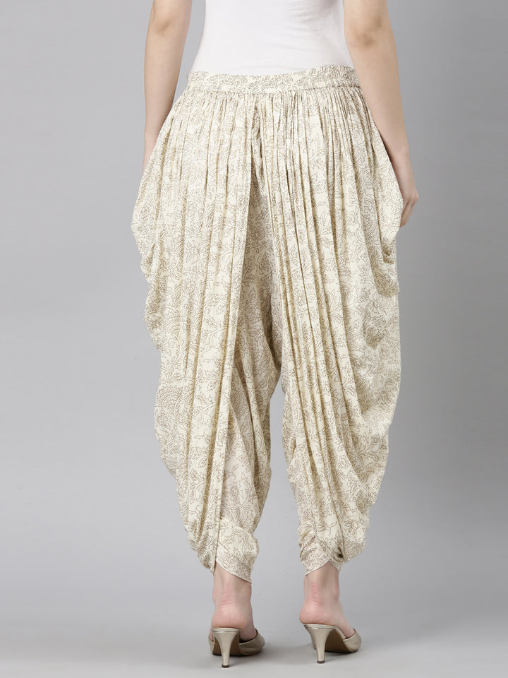 Neerus Beige Color Dhoti Pant