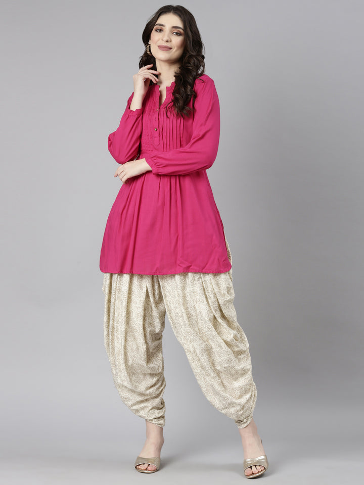 Neerus Beige Color Dhoti Pant