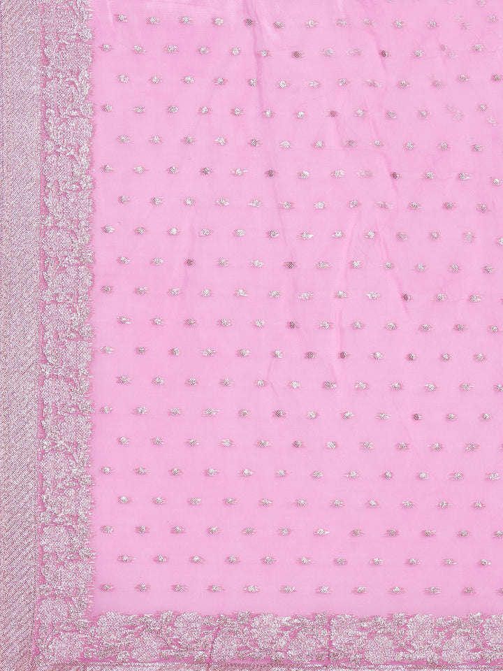 Pista Organza Hand Embroidery Three Piece Suit Set