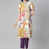 Neerus Multi Casual Quirky Straight Kurtas