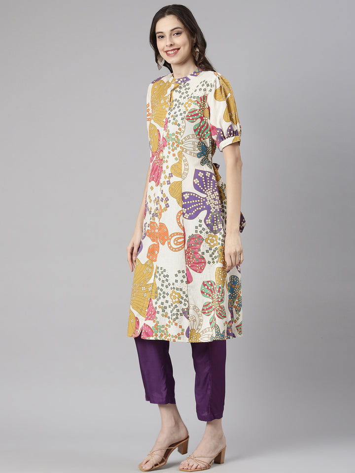 Neerus Multi Casual Quirky Straight Kurtas