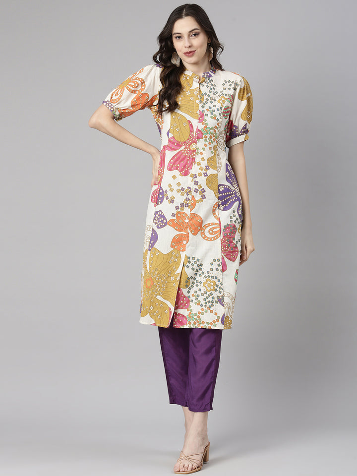 Neerus Multi Casual Quirky Straight Kurtas