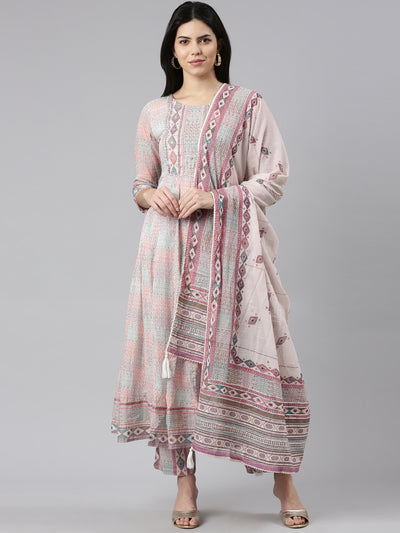 Neeru's Multi Regular Straight Printed Readymade suits