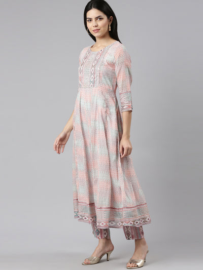 Neeru's Multi Regular Straight Printed Readymade suits