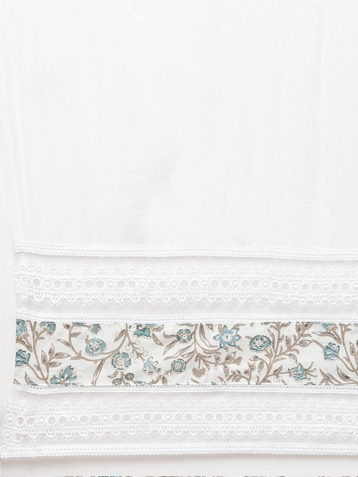 Neerus Blue Regular Straight Printed Readymade suits