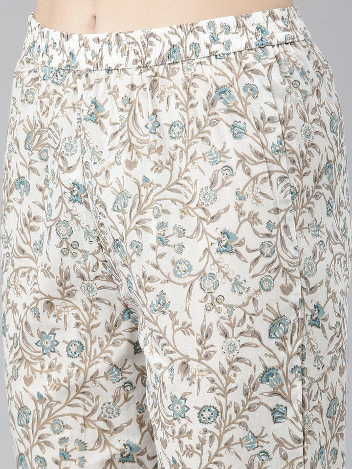 Neerus Blue Regular Straight Printed Readymade suits