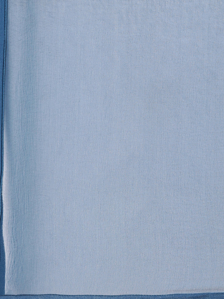 Neerus Multi chiffon printed Nyra cut suit set - detail view 4