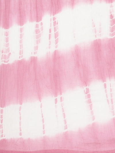 Neerus Pink Regular Straight Printed Kurta And Trousers With Dupatta