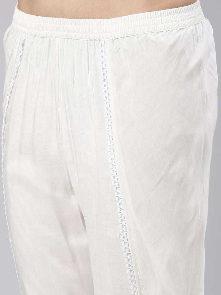 Neerus Black Regular Straight Printed Kurta And Trousers