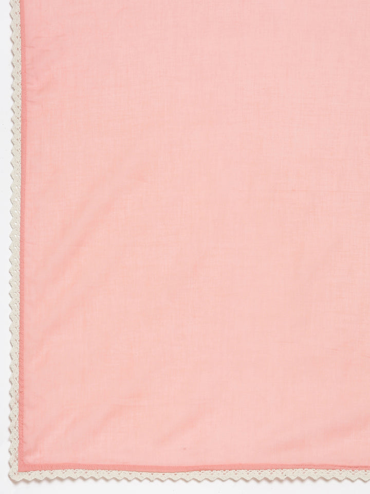 Neerus White solid straight suit set with dupatta - detail view 4