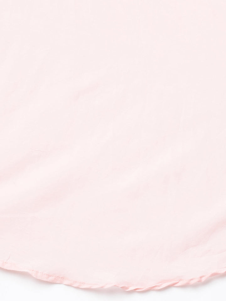 Neerus Pink Panelled Straight Printed Kurta And Sharara With Dupatta