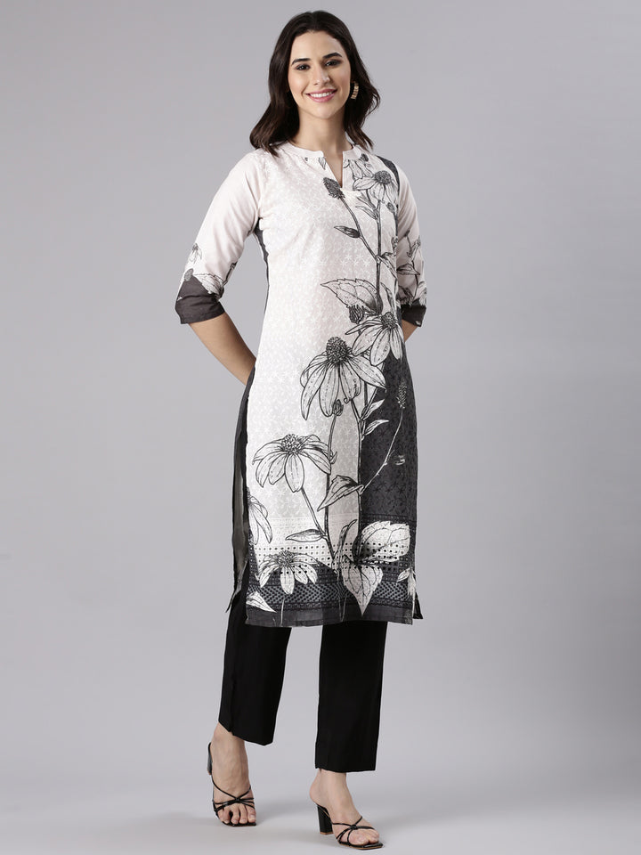 White Slub Silk Hacoba Work Three Piece Set