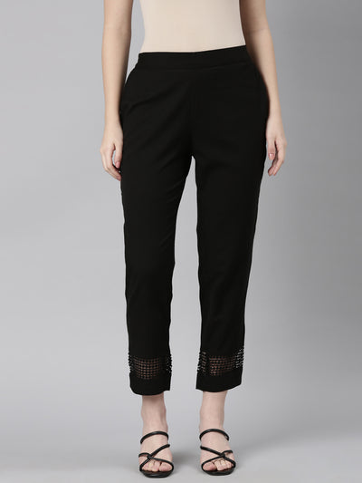 Neeru's Black Color Pant